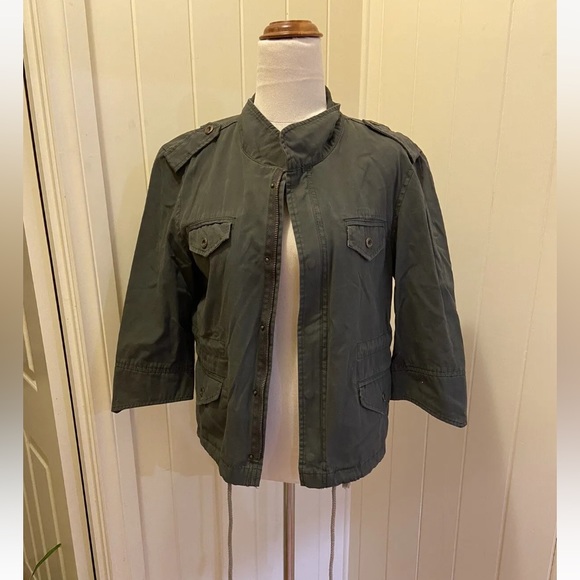 Massimo Size 12 Cargo 3/4 Sleeve Jacket great for spring. - Picture 2 of 3